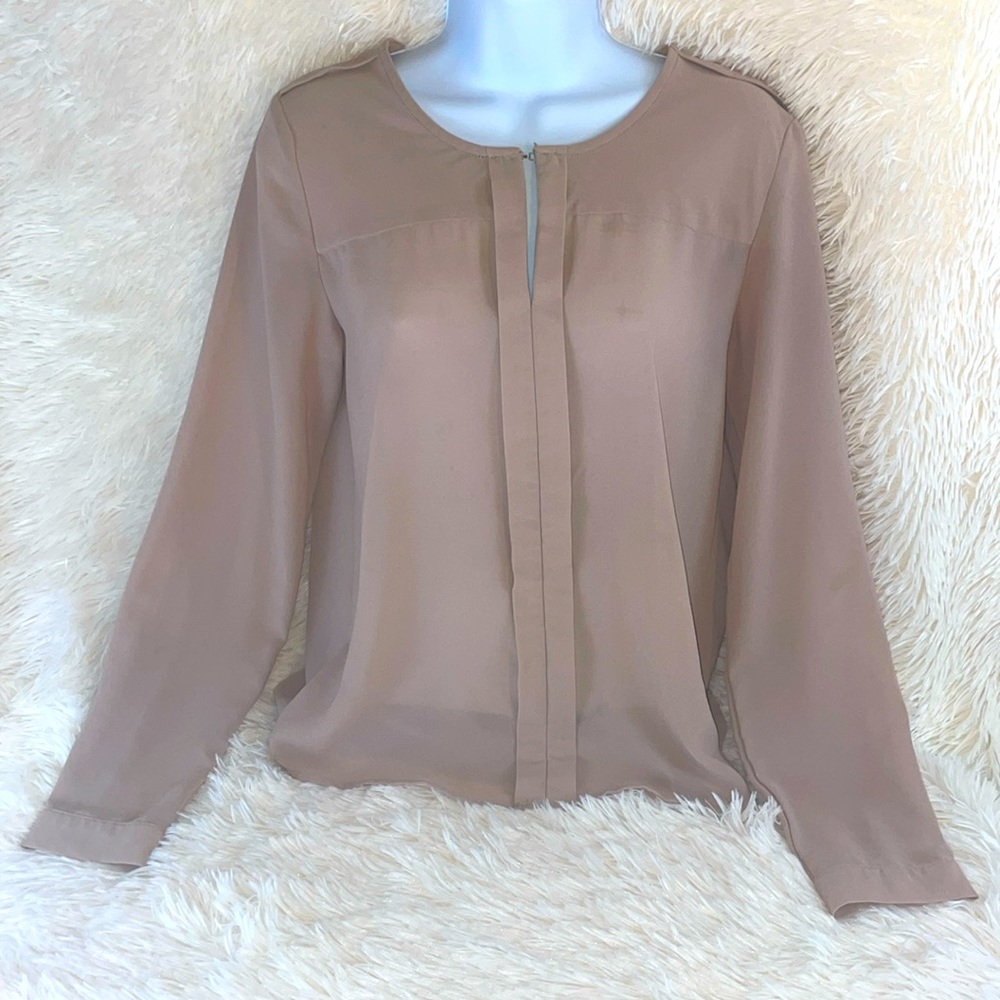 Toby Pale Pink/Tan Blouse Size Small - Excellent condition